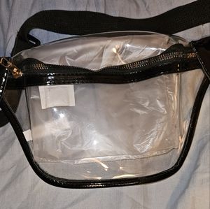 Small, Clear, unworn plastic fanny pack